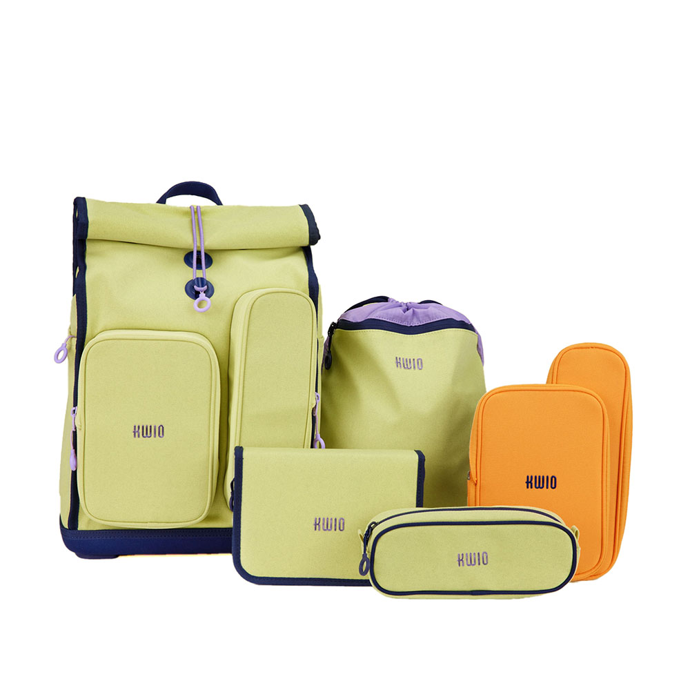 Kwio Schulranzen Set BAGG Lime 5tlg. von Kwio
