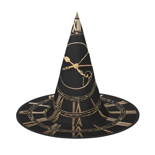 Kwjsdfea Clock Gear – Vielseitiger Halloween-Hut Hexenhut für Damen, Herren, Erwachsene, lustige und stilvolle Halloween-Party-Dekoration, 1 Stück von Kwjsdfea