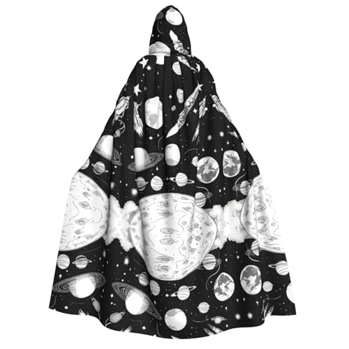 Kwjsdfea Dicker Kapuzenumhang für Erwachsene, Unisex, Satin, Cosplay, Halloween, Weihnachten, Party, Kostüm, Astronauten- und Alien-Druck Kwjsdfea Dicker Kapuzenumhang für Erwachsene, Unisex, Satin, Cosplay, Halloween, Weihnachten, Party, Kostüm, Astronauten- und Alien-Druck von Kwjsdfea