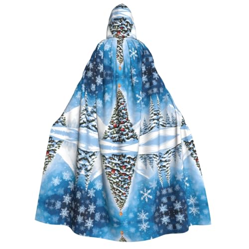 Kwjsdfea Dicker Kapuzenumhang für Erwachsene, Unisex, Satin, Cosplay, Halloween, Weihnachten, Party, Kostüm, Weihnachtsbäume Kwjsdfea Dicker Kapuzenumhang für Erwachsene, Unisex, Satin, Cosplay, Halloween, Weihnachten, Party, Kostüm, Weihnachtsbäume von Kwjsdfea