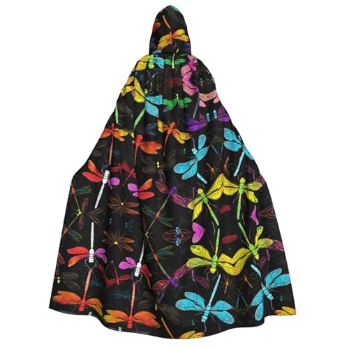 Kwjsdfea Dicker Kapuzenumhang für Erwachsene, Unisex, Satin, Cosplay, Halloween, Weihnachten, Party, Kostüme, niedlicher Libellen-Druck Kwjsdfea Dicker Kapuzenumhang für Erwachsene, Unisex, Satin, Cosplay, Halloween, Weihnachten, Party, Kostüme, niedlicher Libellen-Druck von Kwjsdfea