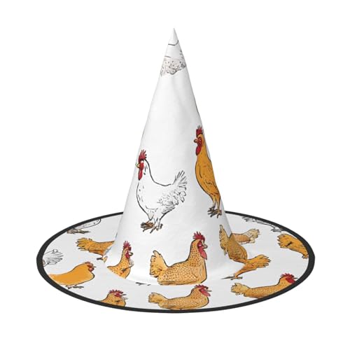 Kwjsdfea Eine Brut von Hühnern, vielseitiger Halloween-Hut, Hexenhut für Damen, Herren, Erwachsene, lustige und stilvolle Halloween-Party-Dekoration, 1 Stück Kwjsdfea Eine Brut von Hühnern, vielseitiger Halloween-Hut, Hexenhut für Damen, Herren, Erwachsene, lustige und stilvolle Halloween-Party-Dekoration, 1 Stück von Kwjsdfea