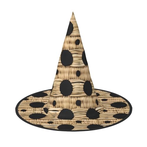 Kwjsdfea Flechtgeflecht, vielseitiger Halloween-Hut, Hexenhut für Damen, Herren, Erwachsene, lustige und stilvolle Halloween-Party-Dekoration, 1 Stück von Kwjsdfea