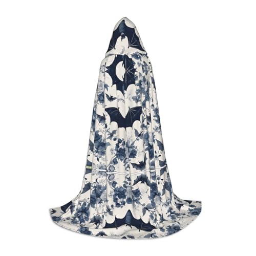 Kwjsdfea Halloween-Umhang für kleine Teenager, gruseliges Kostüm, Kapuzenumhang für Halloween-Party, Verkleidung – Fledermausmuster-Druck von Kwjsdfea