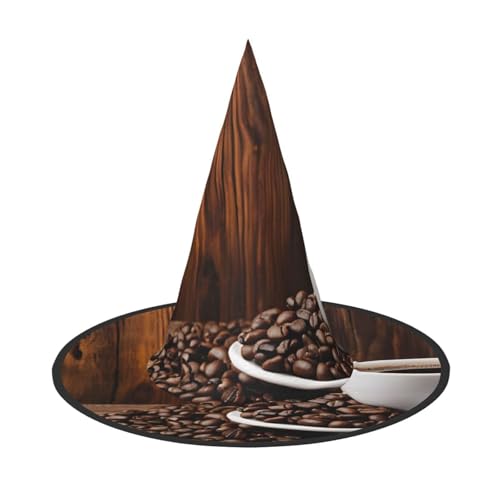 Kwjsdfea Kaffeetasse und Kaffeebohnen, vielseitiger Halloween-Hut, Hexenhut für Damen, Herren, Erwachsene, lustige und stilvolle Halloween-Party-Dekoration, 1 Stück Kwjsdfea Kaffeetasse und Kaffeebohnen, vielseitiger Halloween-Hut, Hexenhut für Damen, Herren, Erwachsene, lustige und stilvolle Halloween-Party-Dekoration, 1 Stück von Kwjsdfea