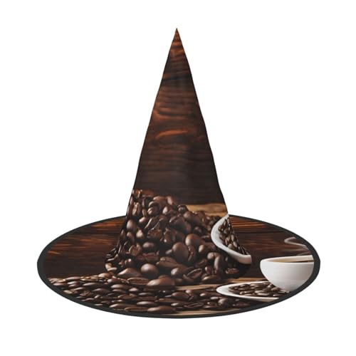 Kwjsdfea Kaffeetasse und Kaffeebohnen, vielseitiger Halloween-Hut, Hexenhut für Damen, Herren, Erwachsene, lustige und stilvolle Halloween-Party-Dekoration, 1 Stück Kwjsdfea Kaffeetasse und Kaffeebohnen, vielseitiger Halloween-Hut, Hexenhut für Damen, Herren, Erwachsene, lustige und stilvolle Halloween-Party-Dekoration, 1 Stück von Kwjsdfea