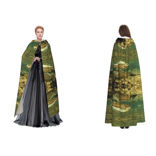Kwjsdfea Kapuzenumhang für Erwachsene, Unisex, Satin, Cosplay, Halloween, Weihnachten, Party, Kostüm, Bachforelle, Fliegenfischen, bedruckt Kwjsdfea Kapuzenumhang für Erwachsene, Unisex, Satin, Cosplay, Halloween, Weihnachten, Party, Kostüm, Bachforelle, Fliegenfischen, bedruckt von Kwjsdfea