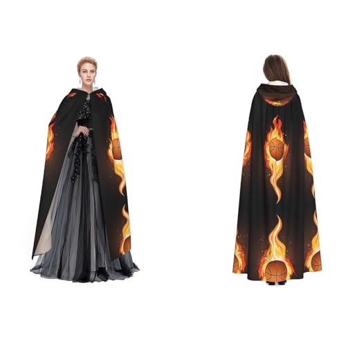 Kwjsdfea Kapuzenumhang für Erwachsene, Unisex, Satin, Cosplay, Halloween, Weihnachten, Party, Kostüm, Basketball-Druck Kwjsdfea Kapuzenumhang für Erwachsene, Unisex, Satin, Cosplay, Halloween, Weihnachten, Party, Kostüm, Basketball-Druck von Kwjsdfea