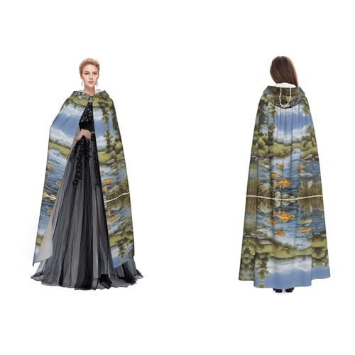 Kwjsdfea Kapuzenumhang für Erwachsene, Unisex, Satin, Cosplay, Halloween, Weihnachten, Party, Kostüm, Fischer, bedruckt Kwjsdfea Kapuzenumhang für Erwachsene, Unisex, Satin, Cosplay, Halloween, Weihnachten, Party, Kostüm, Fischer, bedruckt von Kwjsdfea