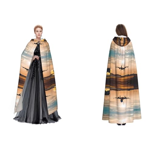 Kwjsdfea Kapuzenumhang für Erwachsene, Unisex, Satin, Cosplay, Halloween, Weihnachten, Party, Kostüm, Flugzeugdruck Kwjsdfea Kapuzenumhang für Erwachsene, Unisex, Satin, Cosplay, Halloween, Weihnachten, Party, Kostüm, Flugzeugdruck von Kwjsdfea