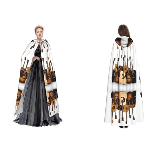 Kwjsdfea Kapuzenumhang für Erwachsene, Unisex, Satin, Cosplay, Halloween, Weihnachten, Party, Kostüm, Gitarre, bedruckt Kwjsdfea Kapuzenumhang für Erwachsene, Unisex, Satin, Cosplay, Halloween, Weihnachten, Party, Kostüm, Gitarre, bedruckt von Kwjsdfea
