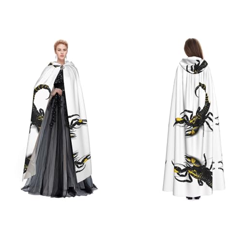 Kwjsdfea Kapuzenumhang für Erwachsene, Unisex, Satin, Cosplay, Halloween, Weihnachten, Party, Kostüm, Skorpion-Druck Kwjsdfea Kapuzenumhang für Erwachsene, Unisex, Satin, Cosplay, Halloween, Weihnachten, Party, Kostüm, Skorpion-Druck von Kwjsdfea