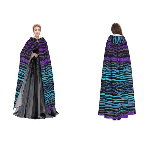 Kwjsdfea Kapuzenumhang für Erwachsene, Unisex, Satin, Cosplay, Halloween, Weihnachten, Party, Kostüm, Violett, Blau, Grün, Camouflage, Zebrastreifen Kwjsdfea Kapuzenumhang für Erwachsene, Unisex, Satin, Cosplay, Halloween, Weihnachten, Party, Kostüm, Violett, Blau, Grün, Camouflage, Zebrastreifen von Kwjsdfea