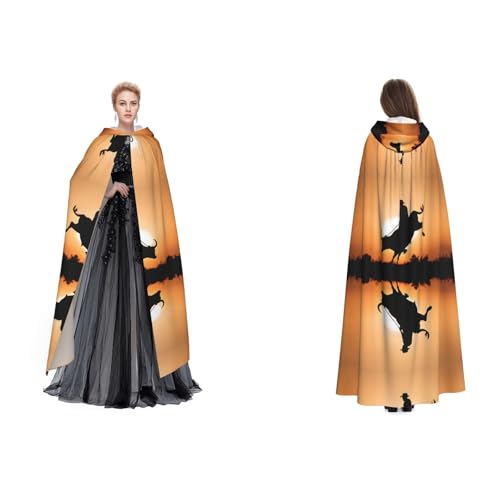 Kwjsdfea Kapuzenumhang für Erwachsene, Unisex, Satin, Cosplay, Halloween, Weihnachten, Party, Kostüm, cooles Stierreiten Kwjsdfea Kapuzenumhang für Erwachsene, Unisex, Satin, Cosplay, Halloween, Weihnachten, Party, Kostüm, cooles Stierreiten von Kwjsdfea