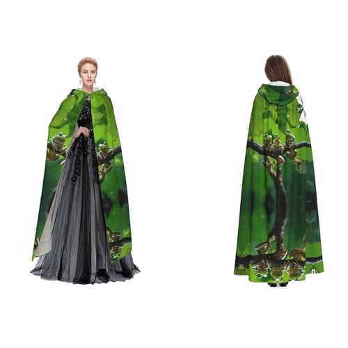 Kwjsdfea Kapuzenumhang für Erwachsene, Unisex, Satin, Cosplay, Halloween, Weihnachten, Party, Kostüm, lustige Frösche bedruckt Kwjsdfea Kapuzenumhang für Erwachsene, Unisex, Satin, Cosplay, Halloween, Weihnachten, Party, Kostüm, lustige Frösche bedruckt von Kwjsdfea