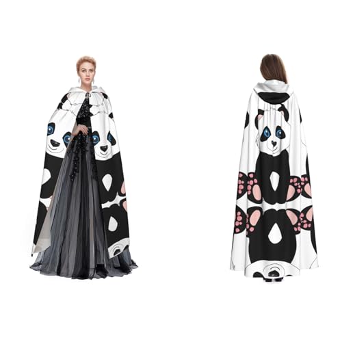 Kwjsdfea Kapuzenumhang für Erwachsene, Unisex, Satin, Cosplay, Halloween, Weihnachten, Party, Kostüme, niedlicher Panda-Druck Kwjsdfea Kapuzenumhang für Erwachsene, Unisex, Satin, Cosplay, Halloween, Weihnachten, Party, Kostüme, niedlicher Panda-Druck von Kwjsdfea