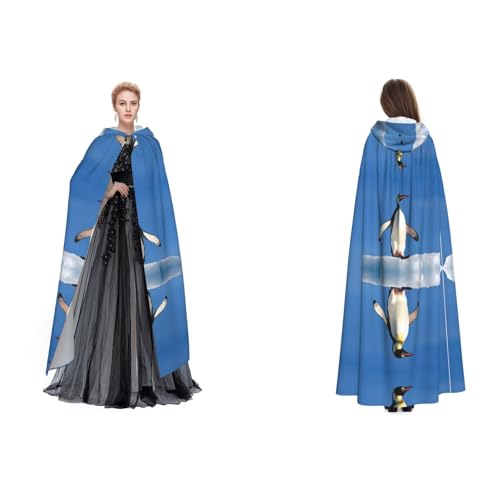 Kwjsdfea Kapuzenumhang für Erwachsene, Unisex, Satin, Cosplay, Halloween, Weihnachten, Party, Kostüme, niedlicher Pinguin-Druck Kwjsdfea Kapuzenumhang für Erwachsene, Unisex, Satin, Cosplay, Halloween, Weihnachten, Party, Kostüme, niedlicher Pinguin-Druck von Kwjsdfea