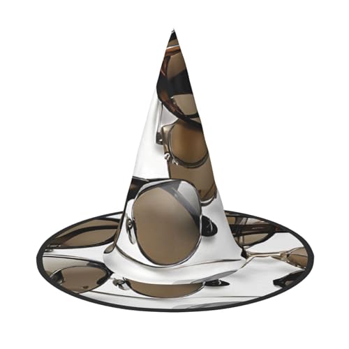 Kwjsdfea Niedliche Brille – vielseitiger Halloween-Hut, Hexenhut für Damen, Herren, Erwachsene, lustige und stilvolle Halloween-Party-Dekoration, 1 Stück von Kwjsdfea