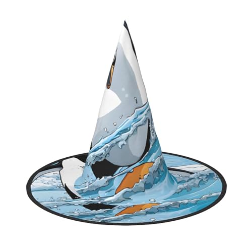 Kwjsdfea Niedliche Pinguine zum Fotografieren – Druck, vielseitiger Halloween-Hut, Hexenhut für Damen, Herren, Erwachsene, lustige und stilvolle Halloween-Party-Dekoration, 1 Stück Kwjsdfea Niedliche Pinguine zum Fotografieren – Druck, vielseitiger Halloween-Hut, Hexenhut für Damen, Herren, Erwachsene, lustige und stilvolle Halloween-Party-Dekoration, 1 Stück von Kwjsdfea