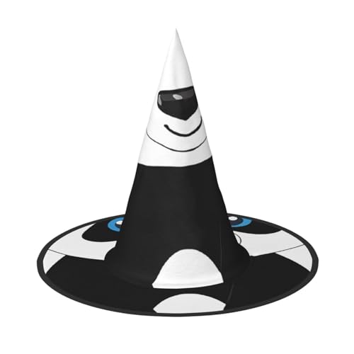 Kwjsdfea Niedlicher Panda-Druck, vielseitiger Halloween-Hut, Hexenhut für Damen, Herren, Erwachsene, lustige und stilvolle Halloween-Party-Dekoration, 1 Stück von Kwjsdfea