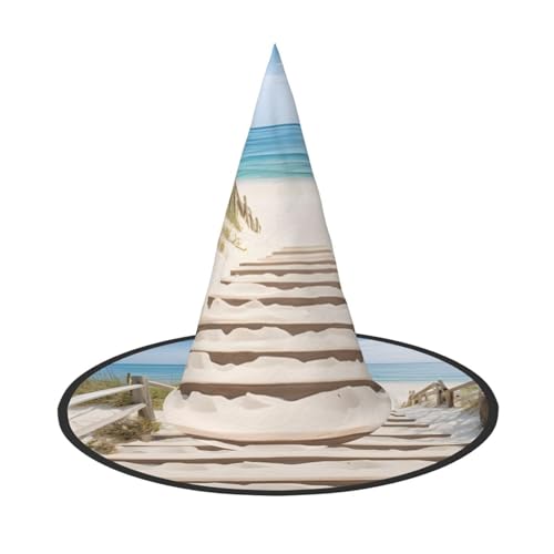 Kwjsdfea Strandlandschaft – vielseitiger Halloween-Hut, Hexenhut für Damen, Herren, Erwachsene, lustige und stilvolle Halloween-Party-Dekoration, 1 Stück Kwjsdfea Strandlandschaft – vielseitiger Halloween-Hut, Hexenhut für Damen, Herren, Erwachsene, lustige und stilvolle Halloween-Party-Dekoration, 1 Stück von Kwjsdfea