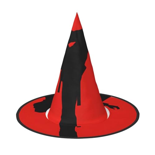 Kwjsdfea Taekwondo-Design, vielseitiger Halloween-Hut, Hexenhut für Damen, Herren, Erwachsene, lustige und stilvolle Halloween-Party-Dekoration, 1 Stück von Kwjsdfea