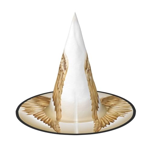 Kwjsdfea Vielseitiger Halloween-Hut mit Engelsflügel-Druck, Hexenhut für Damen, Herren, Erwachsene, lustige und stilvolle Halloween-Party-Dekoration, 1 Stück Kwjsdfea Vielseitiger Halloween-Hut mit Engelsflügel-Druck, Hexenhut für Damen, Herren, Erwachsene, lustige und stilvolle Halloween-Party-Dekoration, 1 Stück von Kwjsdfea