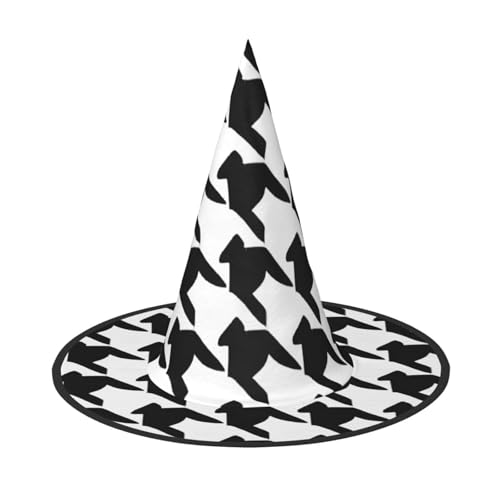 Kwjsdfea Vielseitiger Halloween-Hut mit Hahnentrittmuster, Hexenhut für Damen, Herren, Erwachsene, lustige und stilvolle Halloween-Party-Dekoration, 1 Stück Kwjsdfea Vielseitiger Halloween-Hut mit Hahnentrittmuster, Hexenhut für Damen, Herren, Erwachsene, lustige und stilvolle Halloween-Party-Dekoration, 1 Stück von Kwjsdfea