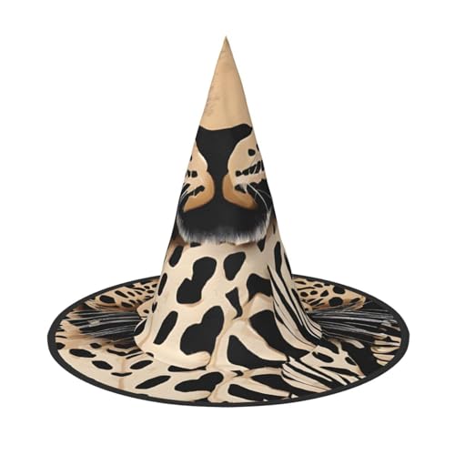 Kwjsdfea Vielseitiger Halloween-Hut mit Leopardenmuster, Hexenhut für Damen, Herren, Erwachsene, lustige und stilvolle Halloween-Party-Dekoration, 1 Stück Kwjsdfea Vielseitiger Halloween-Hut mit Leopardenmuster, Hexenhut für Damen, Herren, Erwachsene, lustige und stilvolle Halloween-Party-Dekoration, 1 Stück von Kwjsdfea
