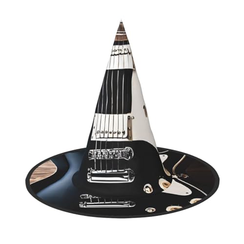 Kwjsdfea Vielseitiger Halloween-Hut mit Musikgitarre, Hexenhut für Damen, Herren, Erwachsene, lustige und stilvolle Halloween-Party-Dekoration, 1 Stück Kwjsdfea Vielseitiger Halloween-Hut mit Musikgitarre, Hexenhut für Damen, Herren, Erwachsene, lustige und stilvolle Halloween-Party-Dekoration, 1 Stück von Kwjsdfea