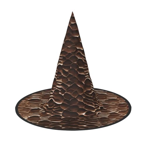 Kwjsdfea Vielseitiger Halloween-Hut mit Schlangenhaut-Druck, Hexenhut für Damen, Herren, Erwachsene, lustige und stilvolle Halloween-Party-Dekoration, 1 Stück von Kwjsdfea