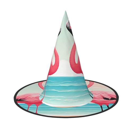 Kwjsdfea Zwei Flamingos, vielseitiger Halloween-Hut, Hexenhut für Damen, Herren, Erwachsene, lustige und stilvolle Halloween-Party-Dekoration, 1 Stück Kwjsdfea Zwei Flamingos, vielseitiger Halloween-Hut, Hexenhut für Damen, Herren, Erwachsene, lustige und stilvolle Halloween-Party-Dekoration, 1 Stück von Kwjsdfea