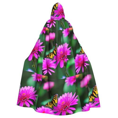 Kycvds 1 Kostüm mit Blumen, buntem Schmetterling, Erwachsenenkostüm, Umhang mit Kapuze, lässiger Kapuzenmantel, Kapuzenmantel mit Kapuze Kycvds 1 Kostüm mit Blumen, buntem Schmetterling, Erwachsenenkostüm, Umhang mit Kapuze, lässiger Kapuzenmantel, Kapuzenmantel mit Kapuze von Kycvds
