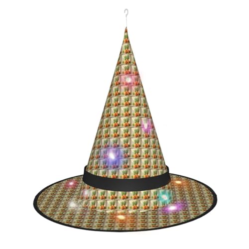 Kycvds Ananas-Malerei, Halloween-Hexenhüte sind mit Lichtern verziert, die große Halloween-Partyzubehör dekorieren. Kycvds Ananas-Malerei, Halloween-Hexenhüte sind mit Lichtern verziert, die große Halloween-Partyzubehör dekorieren. von Kycvds