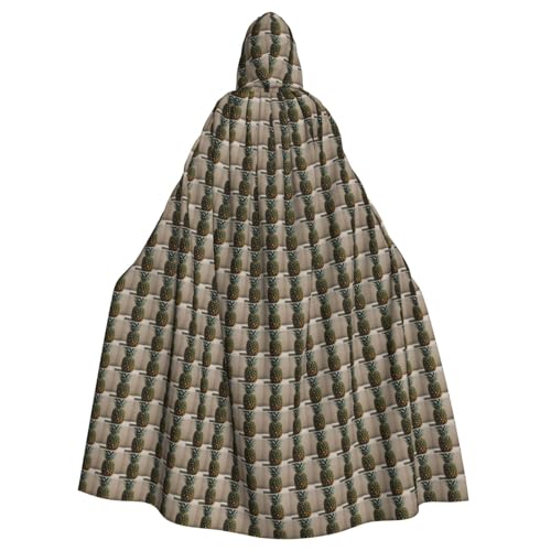 Kycvds Ananas-Malerei-Kostüm für Erwachsene, Umhang mit Kapuze, lässiger Kapuzenmantel, Kapuzenmantel, Kapuzenjacke, Uniform von Kycvds