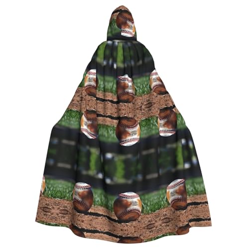 Kycvds Baseball- und Handschuh-Kostüm für Erwachsene, Umhang mit Kapuze, lässiger Kapuzenmantel, Mantel, Kapuzenjacke, Uniform von Kycvds