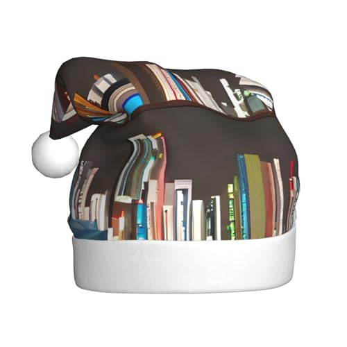 Kycvds Bibliotheks-Bücherregal, Weihnachtsmannmütze, Urlaub für Erwachsene, Unisex, Samt, Komfort, extra dicker Hut für Neujahr Kycvds Bibliotheks-Bücherregal, Weihnachtsmannmütze, Urlaub für Erwachsene, Unisex, Samt, Komfort, extra dicker Hut für Neujahr von Kycvds