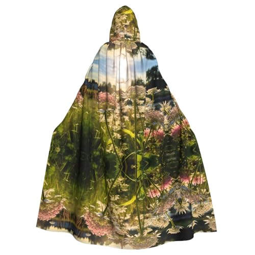 Kycvds Blumen-Schweine-Kostüm für Erwachsene, Umhang mit Kapuze, lässiger Kapuzenmantel, Umhang, Kleidung, Kapuzenmantel, Kapuzenuniform von Kycvds