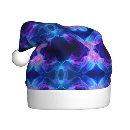 Kycvds Bunte Rauch-Weihnachtsmannmütze, Urlaub für Erwachsene, Unisex, Samt, Komfort, extra dick, für Neujahr Kycvds Bunte Rauch-Weihnachtsmannmütze, Urlaub für Erwachsene, Unisex, Samt, Komfort, extra dick, für Neujahr von Kycvds