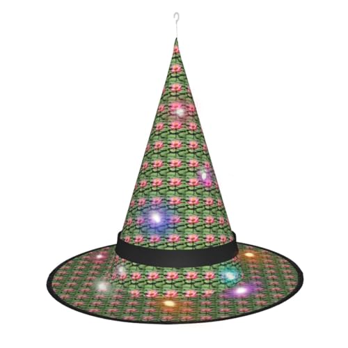 Kycvds Die Halloween-Hexenhüte mit Lotusblüten sind mit Lichtern verziert, die große Halloween-Partyzubehör dekorieren. Kycvds Die Halloween-Hexenhüte mit Lotusblüten sind mit Lichtern verziert, die große Halloween-Partyzubehör dekorieren. von Kycvds