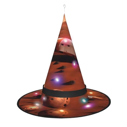 Kycvds Die Halloween-Hexenhüte von Mars Planet sind mit Lichtern verziert, die große Halloween-Partyzubehör dekorieren. Kycvds Die Halloween-Hexenhüte von Mars Planet sind mit Lichtern verziert, die große Halloween-Partyzubehör dekorieren. von Kycvds