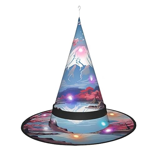 Kycvds Die japanischen Hüte mit Fuji-Landschaft sind mit Lichtern verziert, die große Halloween-Partyzubehör dekorieren. Kycvds Die japanischen Hüte mit Fuji-Landschaft sind mit Lichtern verziert, die große Halloween-Partyzubehör dekorieren. von Kycvds