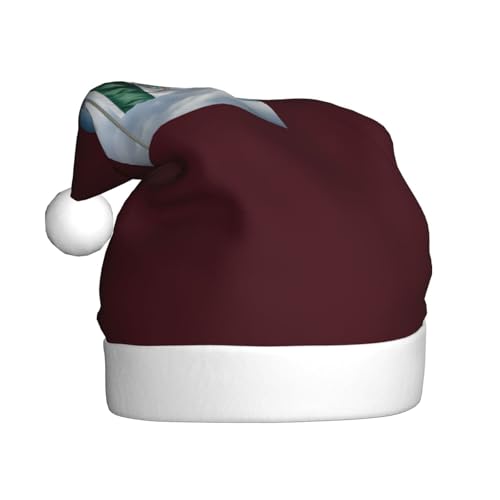 Kycvds Flagge von Mexiko3, Weihnachtsmannmütze, Urlaub für Erwachsene, Unisex, Samt, Komfort, extra dicker Hut für Neujahr von Kycvds