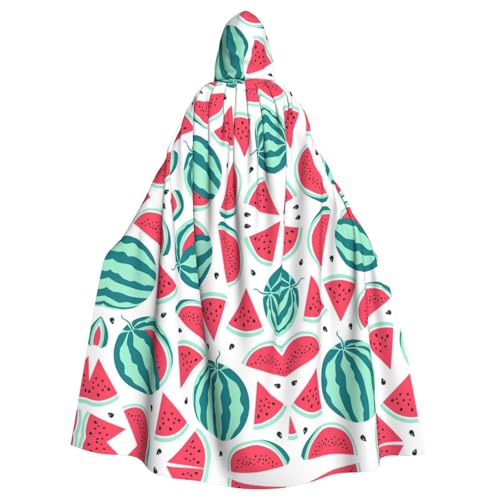 Kycvds Fruits Wassermelonen-Kostüm für Erwachsene, Umhang mit Kapuze, lässiger Kapuzenmantel, Kapuzenmantel, Kapuzenuniform von Kycvds