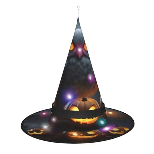Kycvds Halloween-Eule, Geist, Kürbis, Halloween-Hexenhüte sind mit Lichtern verziert, die große Halloween-Partyzubehör dekorieren. Kycvds Halloween-Eule, Geist, Kürbis, Halloween-Hexenhüte sind mit Lichtern verziert, die große Halloween-Partyzubehör dekorieren. von Kycvds
