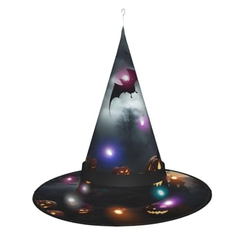 Kycvds Halloween-Fliegende Fledermäuse, 4 Halloween-Hexenhüte sind mit Lichtern verziert, die große Halloween-Partyzubehör dekorieren. Kycvds Halloween-Fliegende Fledermäuse, 4 Halloween-Hexenhüte sind mit Lichtern verziert, die große Halloween-Partyzubehör dekorieren. von Kycvds