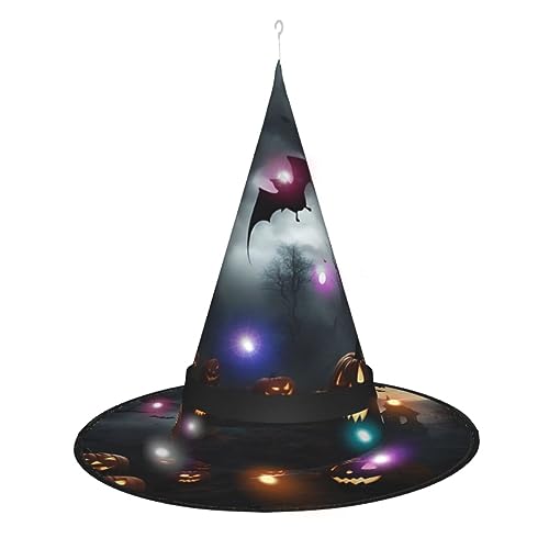 Kycvds Halloween-Fliegende Fledermäuse, 4 Halloween-Hexenhüte sind mit Lichtern verziert, die große Halloween-Partyzubehör dekorieren. Kycvds Halloween-Fliegende Fledermäuse, 4 Halloween-Hexenhüte sind mit Lichtern verziert, die große Halloween-Partyzubehör dekorieren. von Kycvds