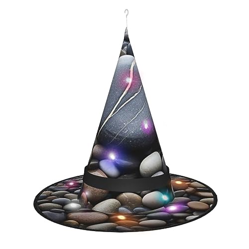 Kycvds Halloween-Hexenhüte aus Strandstein sind mit Lichtern verziert, die große Halloween-Partyzubehör dekorieren. Kycvds Halloween-Hexenhüte aus Strandstein sind mit Lichtern verziert, die große Halloween-Partyzubehör dekorieren. von Kycvds