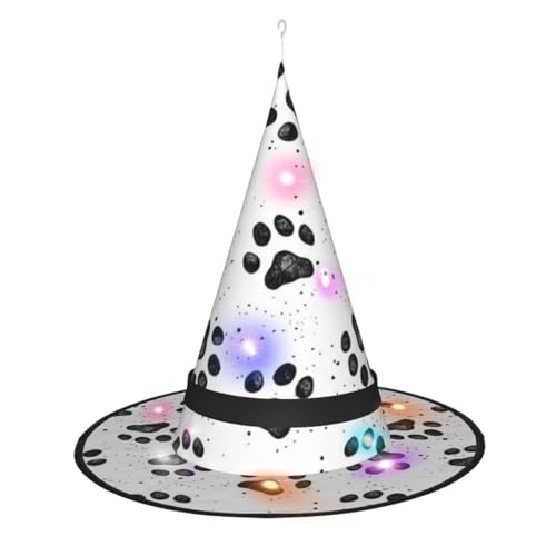 Kycvds Halloween-Hexenhüte mit Hundepfotenmuster sind mit Lichtern verziert, die verwendet werden, um große Halloween-Partyzubehör zu dekorieren. Kycvds Halloween-Hexenhüte mit Hundepfotenmuster sind mit Lichtern verziert, die verwendet werden, um große Halloween-Partyzubehör zu dekorieren. von Kycvds