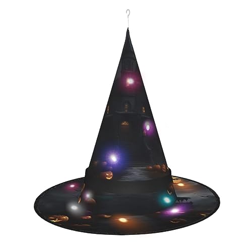 Kycvds Halloween-Hexenhüte sind mit Lichtern verziert, die große Halloween-Partyzubehör dekorieren. Kycvds Halloween-Hexenhüte sind mit Lichtern verziert, die große Halloween-Partyzubehör dekorieren. von Kycvds